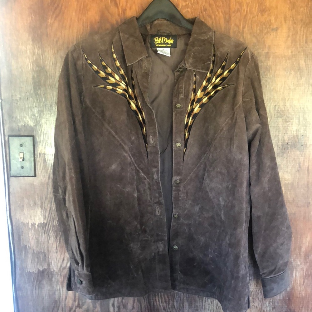 Vintage Bob Mackie Suede Leather Jacket
